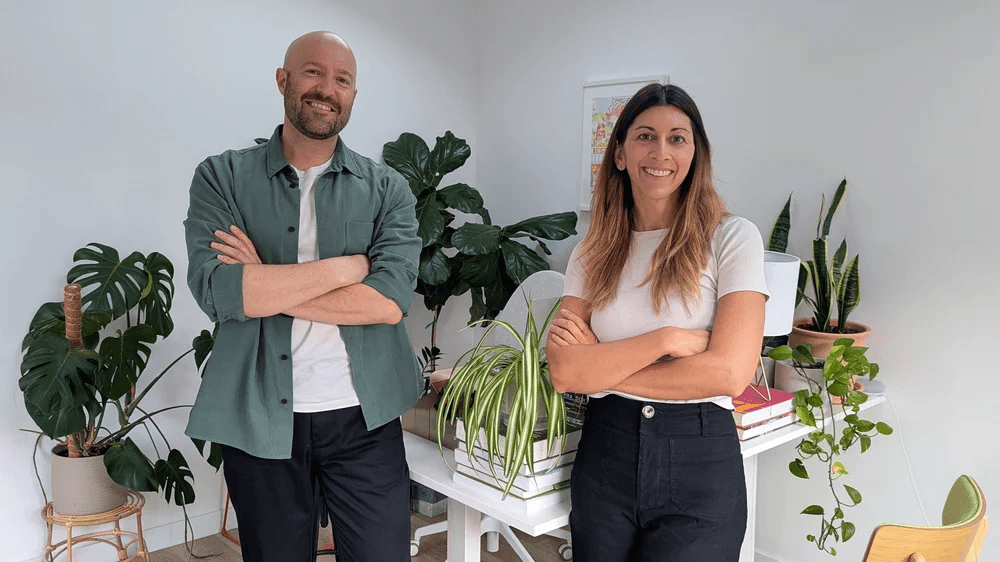 Megan and David with plants